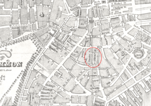 1838 Odeon Boston byMorse Tuttle Stimpson map BPL 10950 detail