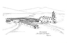 1916 Rexford Newcomb sketch -- Mission San Juan Capistrano