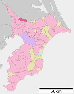 Location of Abiko in Chiba