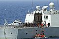 Aft-deck of the PLAN frigate Yi Yang (FF 548)