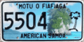 American Samoa license plate 2011 5504