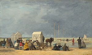 Bathing Time at Deauville-1865-Eugène Boudin