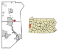 Beaver County Pennsylvania Incorporated and Unincorporated areas Ellwood City Highlighted