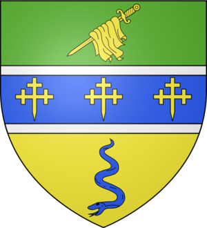Blason ville fr Vouvray-sur-Loir (Sarthe)