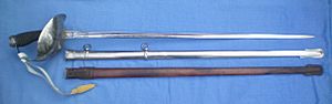 British Pattern 1912 cavalry officer's sword with dress and field service scabbards