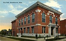 Postcard Brookhaven City Hall, early 20th century.