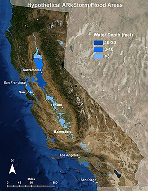 California ARkStorm Flood Areas