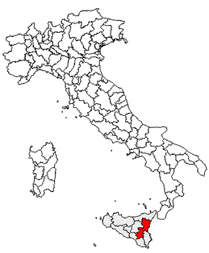 Location of Province of Catania