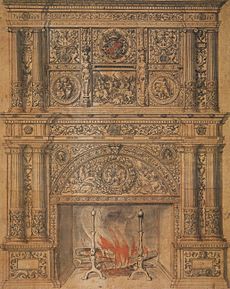 Chimney-piece design, by Hans Holbein the Younger