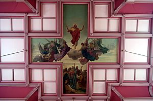 Church of the Immaculate Conception (Saint Mary-of-the-Woods, Indiana), interior, mural on the ceiling, The Ascension