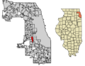 Cook County Illinois Incorporated and Unincorporated areas Bridgeview Highlighted