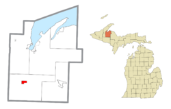 Location within Baraga County