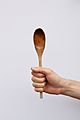 Discoloured wooden spoon