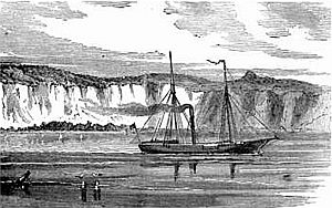 A view of Ellis Cliffs in 1896