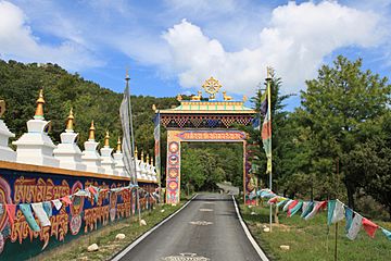 Entrada al templo budista de Panillo