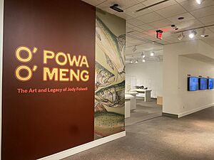 Exhibit entrance--O' Powa O' Meng The Art and Legacy of Jody Folwell, Minneapolis Institute of Art