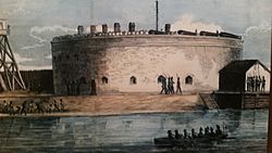 Fort Sumter National Monument marker for Castle Pinckney