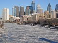 Frozen Schuylkill River, Philadelphia 2014