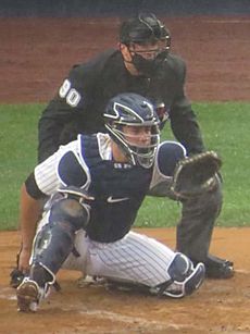 Gary Sanchez Catching For the New York Yankees.jgp