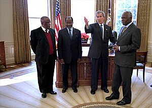 George Bush with African national leaders February 26, 2002