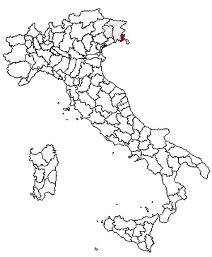 Location of Province of Gorizia