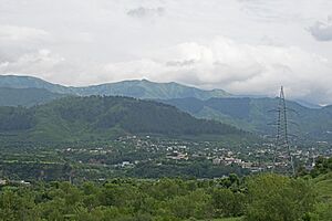 Panorama of Havelian Village from the other bank of the Dor