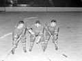 Hockey. Canadiens. Broken Bone Line- Maurice Richard; Elmer Lach; Tony Demers BAnQ Vieux-Montréal P48S1P08013