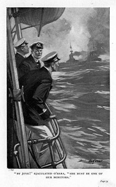 Illustration by E. S. Hodgson for Rounding up the Raider (1916) by Percy F. Westerman-by courtesy of Project Gutenberg-1