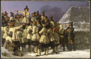 King Gustav Vasa of Sweden Addressing Men from Dalarna in Mora (Johan Gustaf Sandberg) - Nationalmuseum - 19512