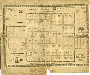 Lewisburg Map 1825