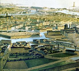Livorno map of the town (1849) by Guesdon 01