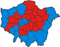 London mayoral election by borough 2016 map