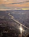 Los Angeles River Rio Hondo confluence aerial
