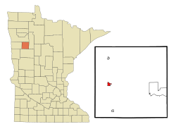 Location of the city of Mahnomenwithin Mahnomen County, Minnesota
