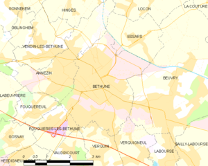 Map commune FR insee code 62119