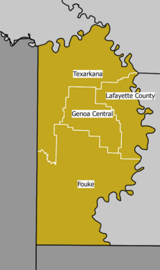 Map of Miller County Public School Districts