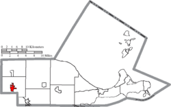 Location of Genoa in Ottawa County