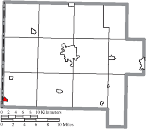 Location of Willshire in Van Wert County
