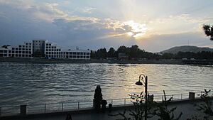 Mingachevir city sunset