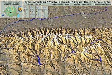 Muntii Fagarasului, harta turistica si a reliefului.jpg