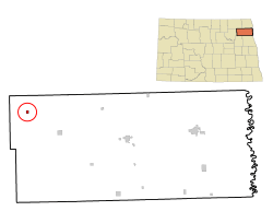 Location of Fairdale, North Dakota