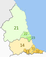 NUTS 3 regions of North East England map.svg