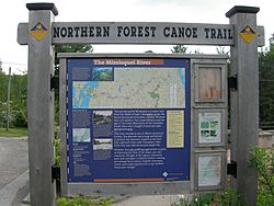 Northern Forest Canoe Trail sign in Enosburg Falls