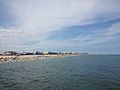 Ocean City MD beach looking north from pier