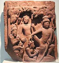Rama redeeming Ahalya, Gupta artefacts 05, National Museum, New Delhi