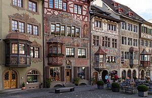 Rathausplatz 5, 7, 9, 11 und 13 in Stein am Rhein