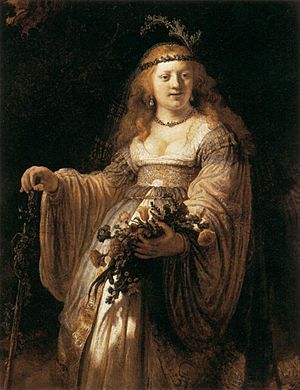 Rembrandt - Saskia van Uylenburgh in Arcadian Costume - WGA19164