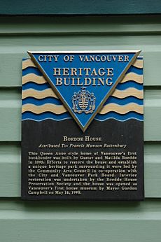 Roedde House heritage sign