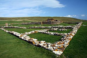 Ruins of village on the Brough of Birsay in summer 2012 (4)