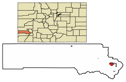 Location of Mountain Village in San Miguel County, Colorado.